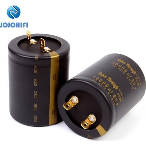Nichicon 10000UF 80V 63x80mm Type III KG Super Through Pitch 25mm 80V/10000UF Electrolytic Capacitor Gold-plated Copper Feet