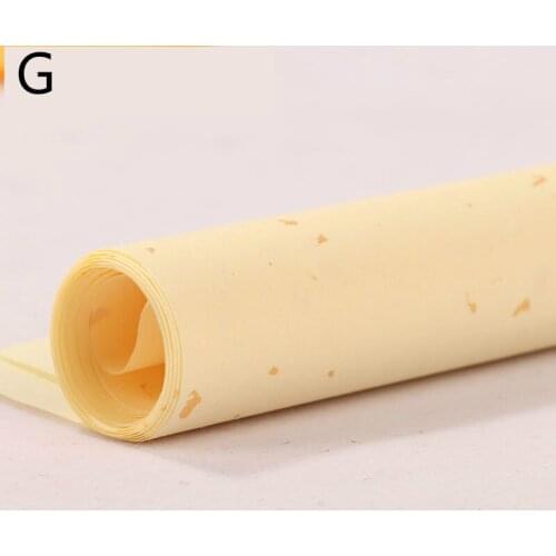 Chinese Calligraphy Paper Papel Arroz 50sheets Colorful Raw Xuan Paper Chinese Rice Paper with Golden Spots Rijstpapier