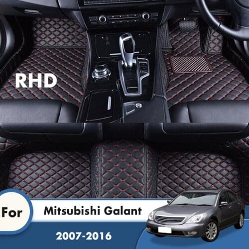 RHD Custom Carpets For Mitsubishi Galant 2016 2015 2014 2013 2012 2011 2010 2009 2008 2007 Interiors Accessories Car Floor Mats