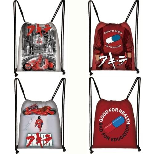 Japanese Anime cool motorcycle Drawstring Bag Backpack Men Sci Fi Film The Capsule Motorcycle Travel Storage Bags best gift