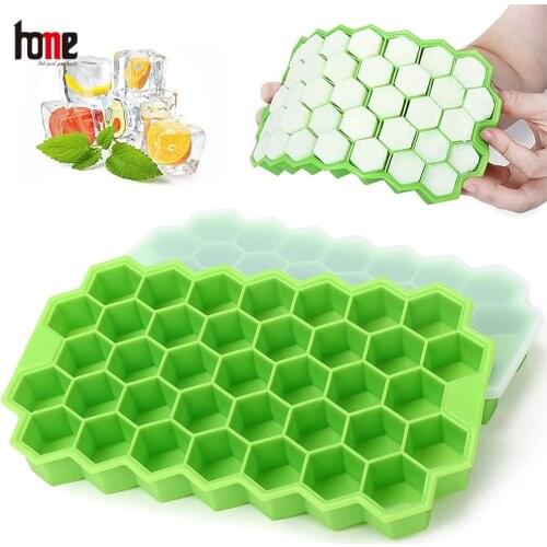 Ice Cube Tray Maker Silicone Mold Candy Chocolate Food Grade Flexible for Whiskey Cocktail Kitchen Gadgets Accessories 37 Holes