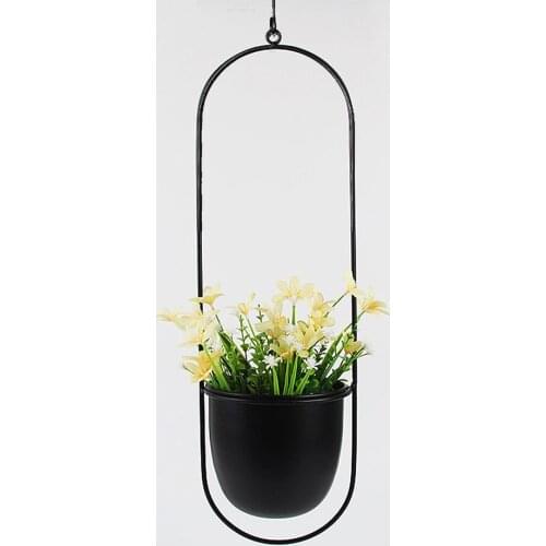 Metal Hanging Flower Pot Plant Hanger Chain Planter Basket Holder Ornament Decor