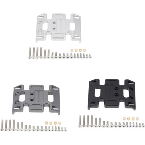 Metal Gearbox Mount Transmission Holder Chassis Center Skid Plate for Axial SCX10 90027 90028 1/10 RC Crawler