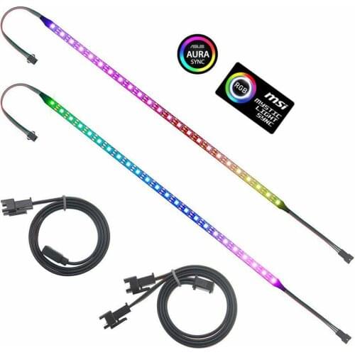 Addressable WS2812B LED Strip For PC, For ASUS Aura SYNC,MSI Mystic Light,GIGABYTE RGB Fusion2.0 5V 3Pin Header On Motherboard