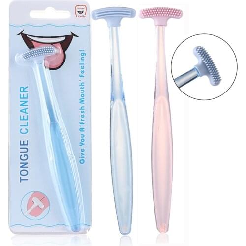 Soft Silicone Tongue Brush Cleaning the Surface of Oral Brushes Scraper Cleaner Fresh Breath Health