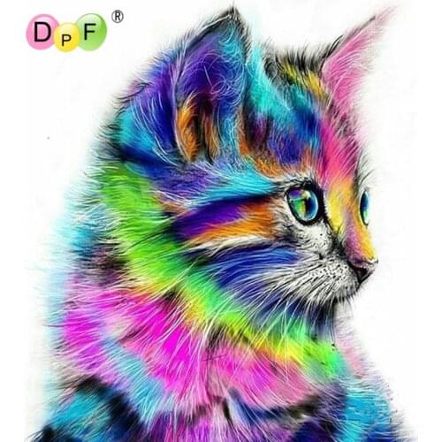 DPF Diy Diamond Painting color Animals Squirrel full Cat 5d Square Diamond Mosaic Cross Stitch Kit Diamond Embroidery home decor