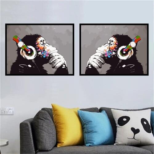 40x50cm Frameless Painting By Numbers Animals Orangutan HandPainted Ome Decor Gift Canvas Drawing Adults Acrylic Paint Kits