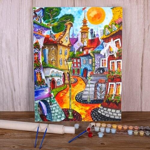 Landscape Abstract Tree Coloring By Numbers Painting Kit Oil Paints 40*50 Boards By Numbers Wall Decoration For Handiwork