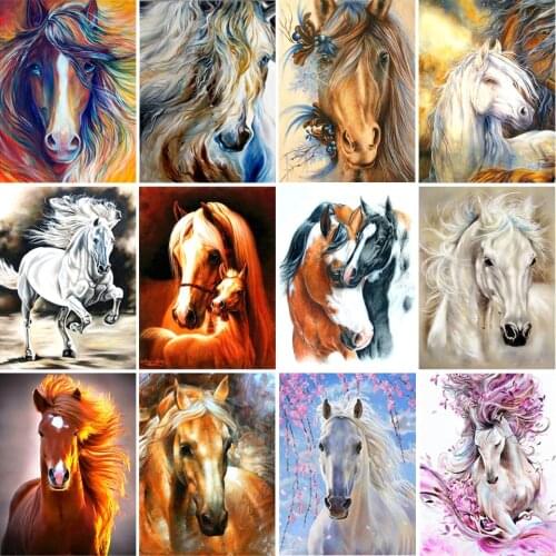 Colorfully horse Counted Cross Stitch 11CT 14CT 18CT 22CT 25CT 28CT Cross Stitch Kits Embroidery Needlework Sets
