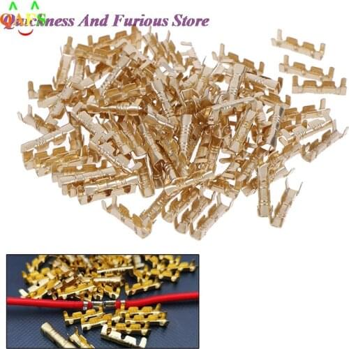 100Pcs Brass Copper Crimp Electrical Connector Wire Terminal Kit Hot Sale