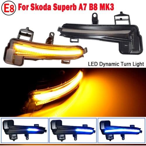 Fit For Skoda Superb B8 MK3 III Typ 3V 2016-2019 Dynamic Side Wing Turn Signal Blinker Mirror flasher Light