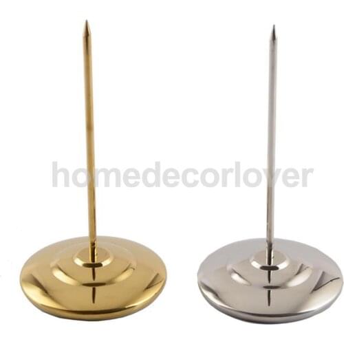 Check Spindle/Bill Spike/Food Orders/Cafe/Restaurants Bill Fork Silver