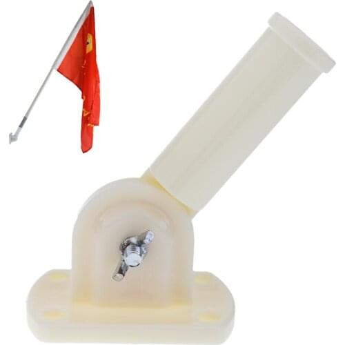 Adjustable Plastic Flag Pole Mounting Bracket Holder with Screws - 1'' Diameter Flagpole Hardware