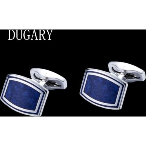 DUGARY Luxury shirt cufflinks for mens Brand cuff buttons cuff links High Quality metal blue abotoaduras Jewelry gemelos