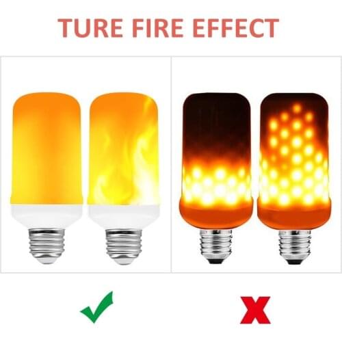 Christmas LED flame effect fire light bulb flashing simulation decorative flame light E27 E26 E14 B22 for Christmas Halloween