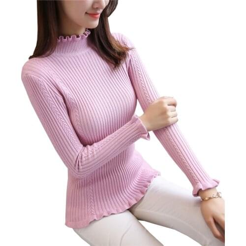 Turtleneck Bodycon Sweaters Women Solid Basic Pullovers Slim Fit Street Knitwear 2021 Knitted Pull Femme Jumper Tops