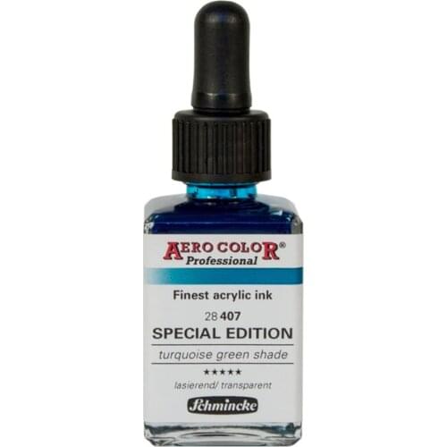 Schmincke Aero Color Acrylic Ink 28 ml 407 Turquoise Green Shade