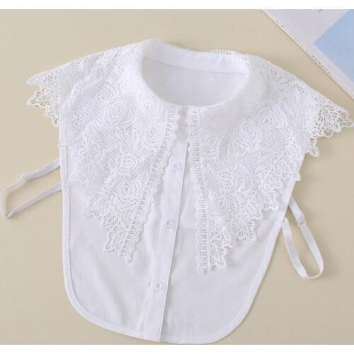 Chiffon Lapel Fake Collar Women Shirt Detachable Collar Half Shirt for Sweater Blouse Tops False Collars Vestido Ties Female