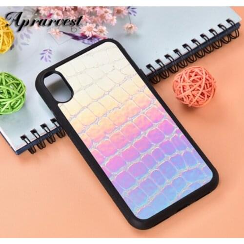 Aprarvest Croc Skin Print Silicone Rubber Phone Case Cover For iPhone 6 6S 7 8 PLUS X XS XR 11 12 MINI PRO MAX