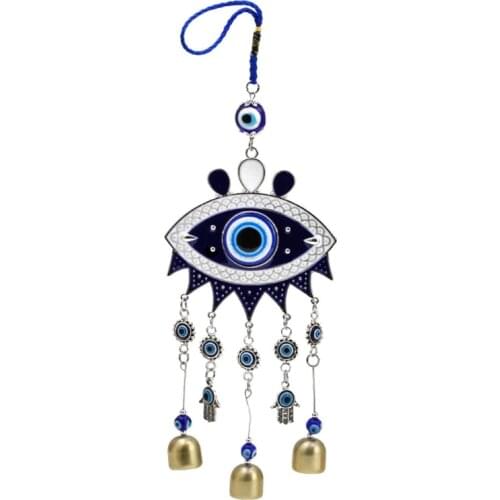 Blue Evil Eyes Windchime Wind Bells Handcraft Pendant Home Garden Hanging Decor