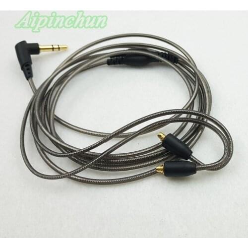 Aipinchun L Bending Jack MMCX Headphones Cable Replacement for Shure SE215 SE315 SE425 SE535 SE846 T100 for Westone Earphone