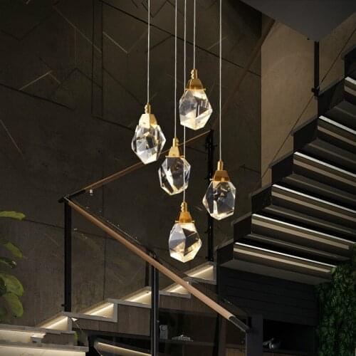 Modern Crystal Led Pendant Lights Nordic Living Room Dining Room Bar Kitchen Hanging Lamps Luminaire Indoor Decor Light Fixtures