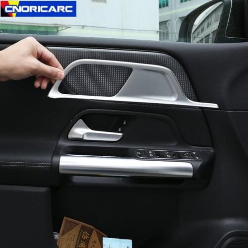Car Styling Inner Door Handle Frame Decoration Sticker Trim For Mercedes Benz B Class W247 GLB X247 GLA Interior Accessories