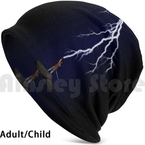 Calling Down The Lightning Beanies Knit Hat Hip Hop Lightning Knight Magic Armor Armor Fantasy Medieval