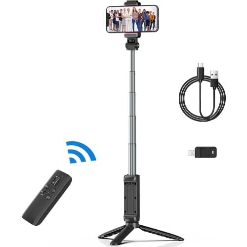 Ulanzi MT-40 Bluetooth Remote Tripod for Phone Camera DSLR Portable Selfie Stick Monopod With Ballhead 1/4'' Port For Sony Canon