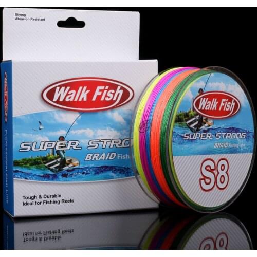WALK FISH Super Strong Braided Fishing Line 500M 8 Strands Wide Angle Tech Multifilament Braid PE Line 22 31 39 43 52 61 78LB