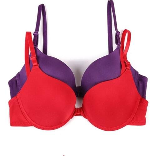 Women Front Buckle beauty back Push Up Brassiere Sexy Underwire Bra For Ladies Underwear Solid Color Female Lingerie
