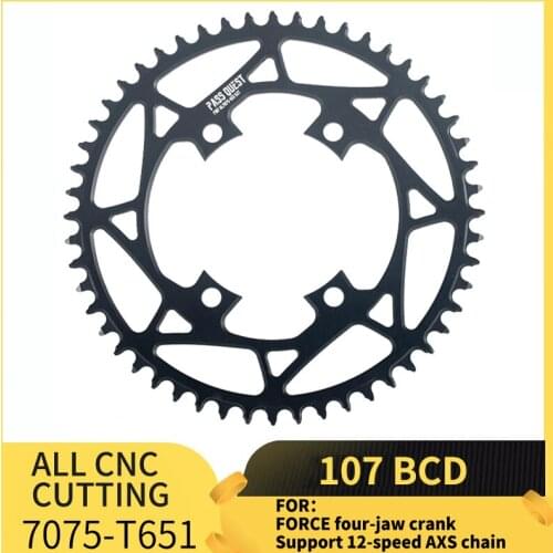 PASS QUEST Chainring Gear Is Suitable for SRAM AXS FROCE 107BCD Chain Positive Negative Tooth Eagle Electric Variable Road BIKE