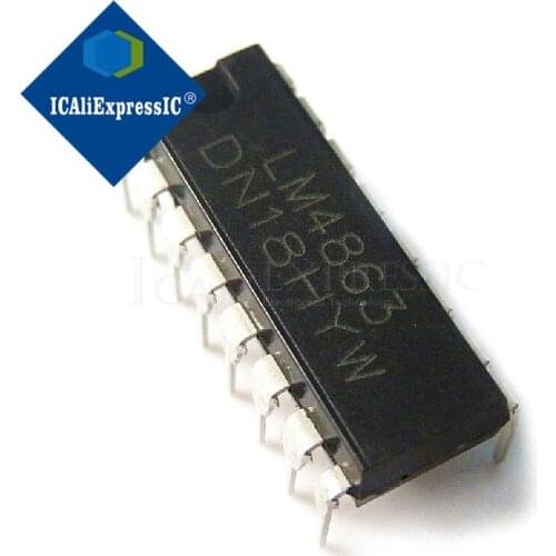 10PCS LM4863D LM4863N DIP16 LM4863 audio amplifier IC In Stock