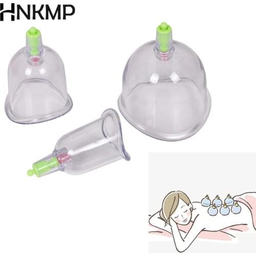 3pcs Effective Healthy Chinese Medical Vacuum Cupping Cup Cupping Therapy Cups Suction Therapy Device Body Massager Set