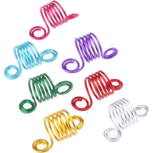 30PCS Aluminum Hair Dreadlocks Coil Hair Wraps Braiding Dread Locks Metal Hair Cuffs, Mixed Colors