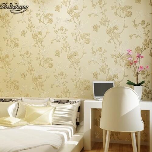 Beibehang 3D three - dimensional high - grade rural non - woven wallpaper environmental bedroom sofa background wallpaper
