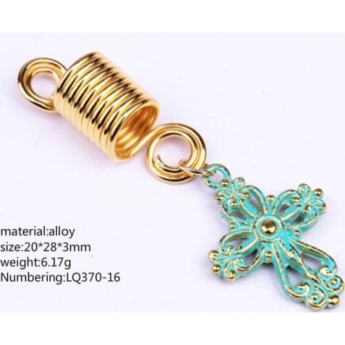 5 Pcs/pack Metal Spring Pendant Dreadlock Beads Hair Rings Easy To Use Cuffs Braid Rings Hair Decorative Beads Color Mixing