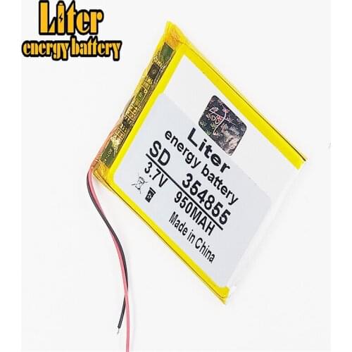 Best battery brand Size 354855 3.7V 355055 950MAH Lithium Tablet polymer battery with Protection Board For MP4 MP5 GPS