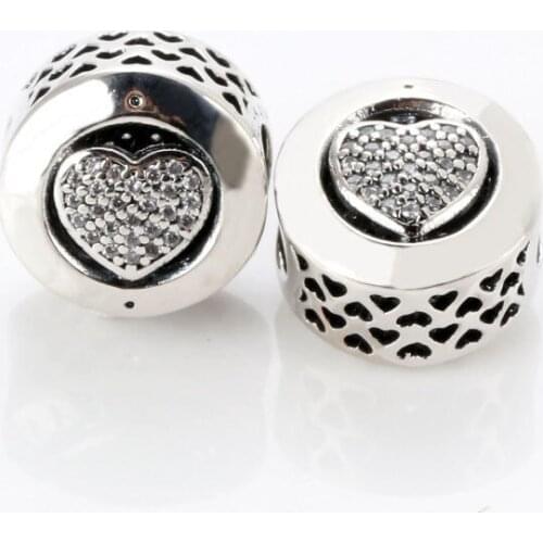 Authentic 925 Sterling Silver Beads New Hollow Love Classic String Beads Fit Original Pandora Bracelet For Women Diy Jewelry