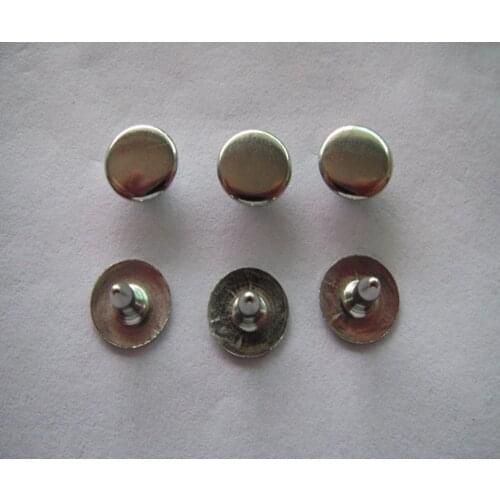 Free shipping 8mm jeans brass rivet jeans plating silve package brass button bag rivets 200set