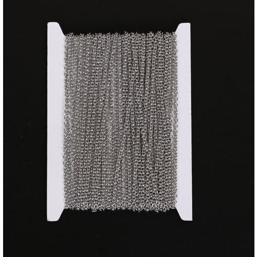 10m/roll Width 2.5mm Stainless Steel Link Chain for Bracelets Metal Necklaces Chains Bulk For Diy Jewelry Making