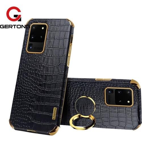 Crocodile Leather Case For Samsung Galaxy A52 A72 A32 Metal Ring Protective Cover For Samsung note 20 S20 Ultra Plus S20FE Case