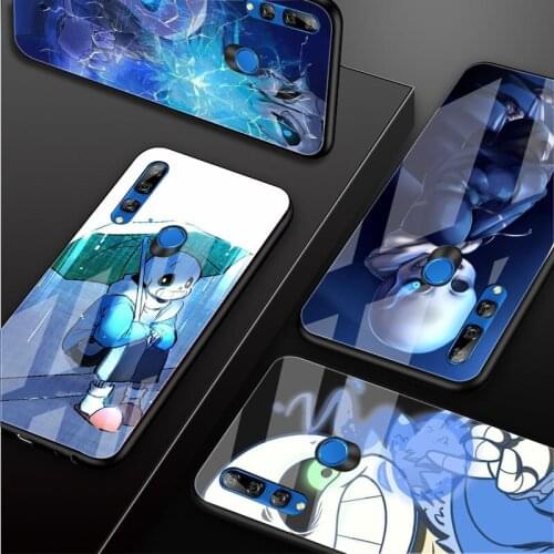 Undertale Sans Tempered Glass Phone Case For Huawei honor 8X 9 10i 20i 20Lite 20Pro 30 Pro Cover Shell