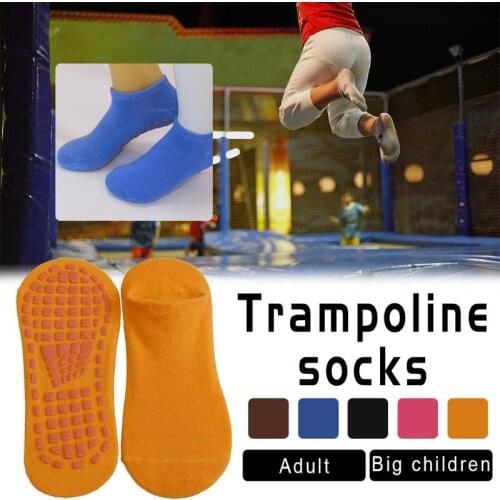 Children Polyester Cotton Anti Skid Socks Trampoline Socks Adult Comfortable Wear Non Slip Sports Socks 5 S Color To Choose