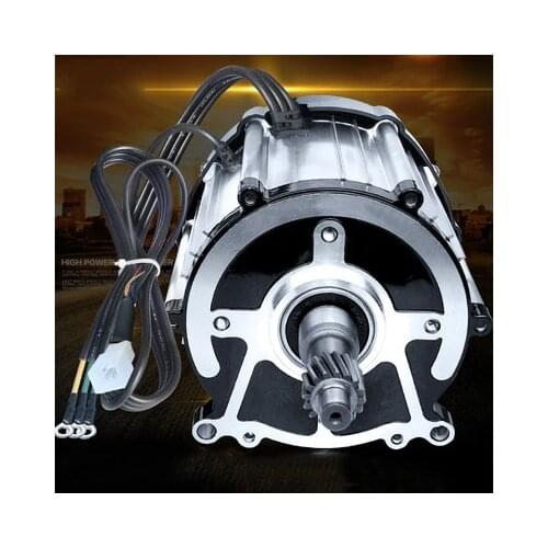 DC48/60/72V1800W3200RPM permanent magnet brushless differential motor,16 teeth shaft,3-wheel electric vehicle DIY modified motor