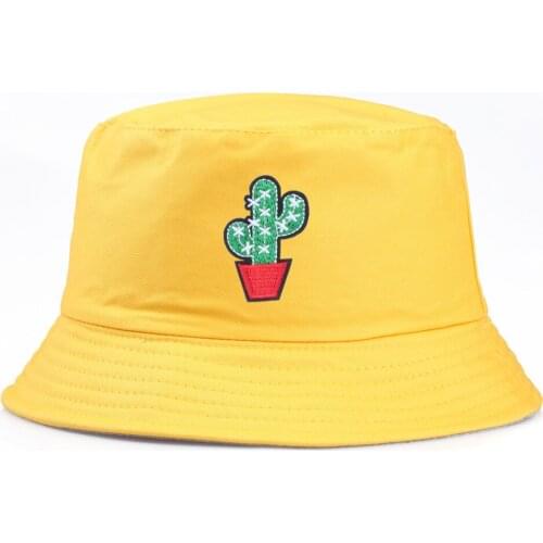 Cactus Jack Bucket Hat Panama Beach UV Proof Women Flat Top Hunting Cap Men Girls Foldable Fishermen Hat SWANOWING