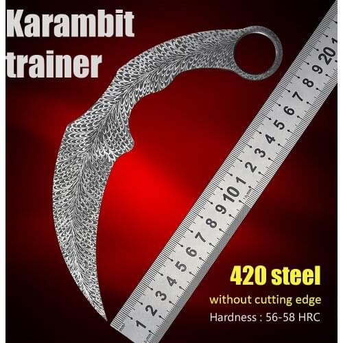 Karambit training knife cs go fixed blade knife self defense weapons knives tactical outdoor utility knife