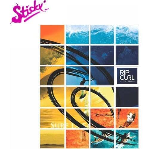 STICKY Rip Curl Creative Badge Brand Car Sticker Decal Decor Surfboard Yacht Sailing Cover Scratches Waterproof Sunscreen