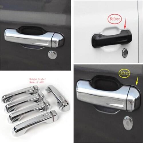 Lapetus Outside Door Pull Doorknob Handle Cover Accessories Exterior Trim ABS Fit For Jeep Wrangler JL 4 Door Model 2018 - 2020