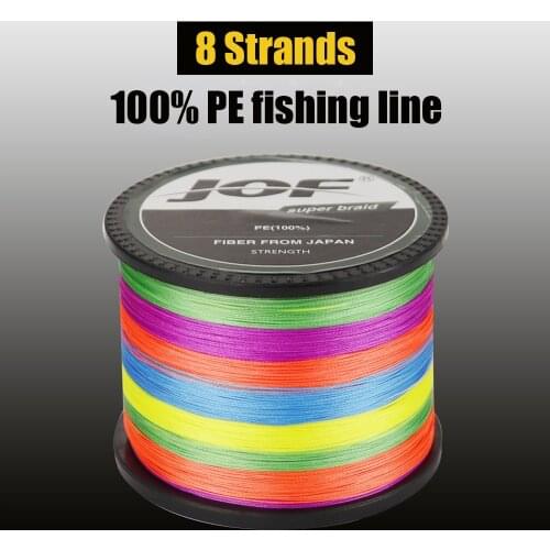 JOF Japanese Fishing Line Monofilament 8 Strands Cord Fluorocarbon Fish Rope for Saltwater 300M 500M 1000M